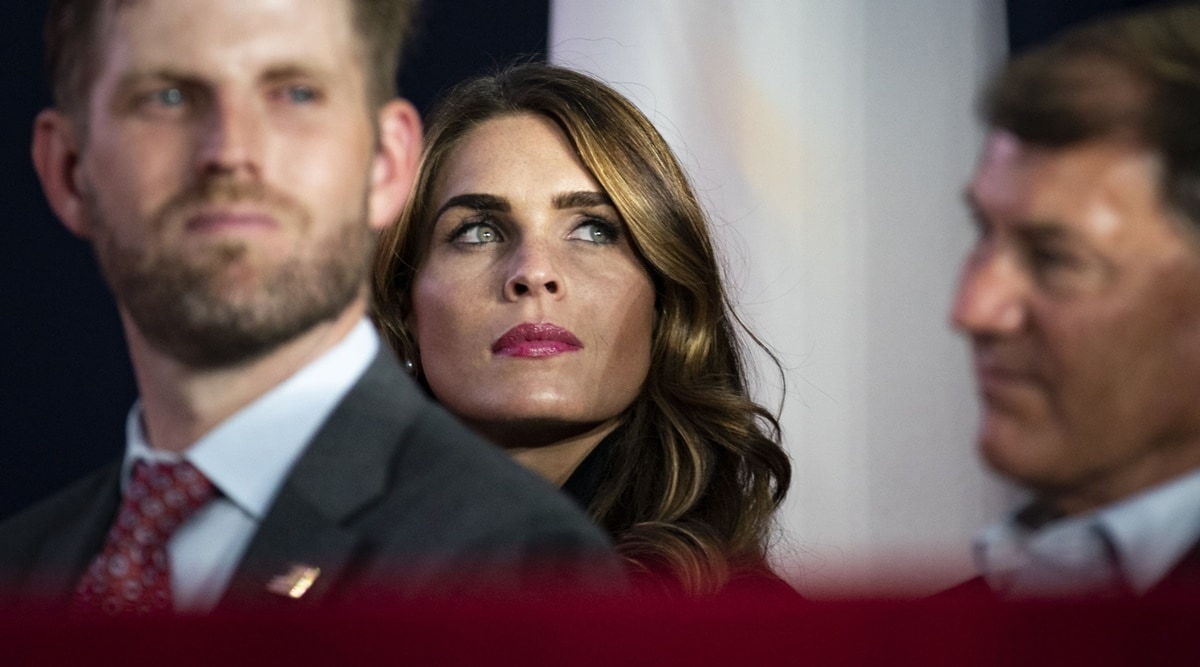 Hope Hicks, Donald Trump, Hope Hicks coronavirus, Trump Covid 19, Coronavirus news, Indian Express