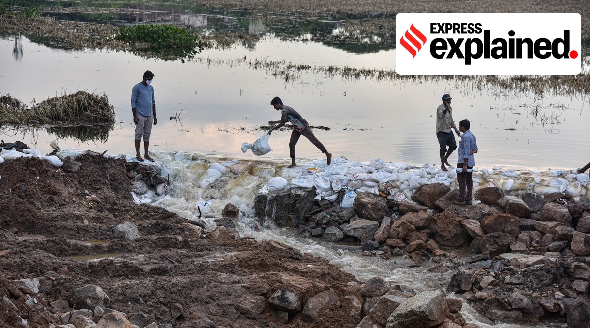 Hyderabad, Hyderabad floods, Hyderabad lakes, Hyderabad waterways, Why did Hyderabad flood, Indian Express