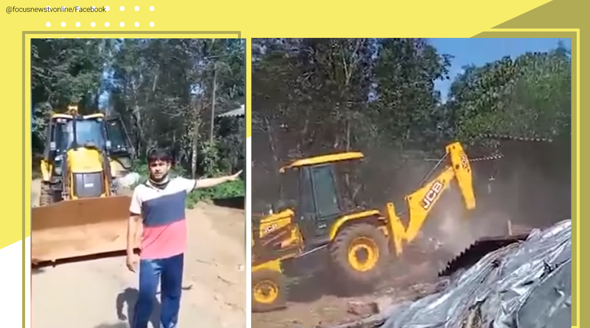 Kerala man demolishes shop using JCB, video prompts comparisons with film