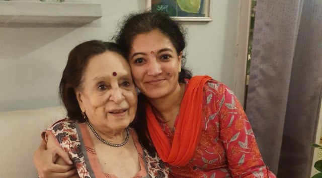 Kanta Saroop Krishen with her granddaughter.