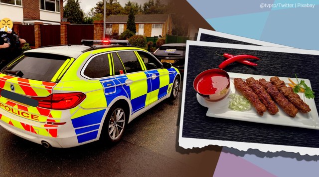 police delivers kebab, cops deliver food arresting delivery guy, kebab delivery by police after arresting driver, odd news, funny news, indian express