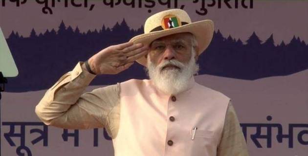 Narendra Modi, Sardar Patel, Statue of Unity, PM Modi pays tributes to Sardar Patel, Modi in Gujarat, ekta diwas parade, PM Modi photos, Indian express