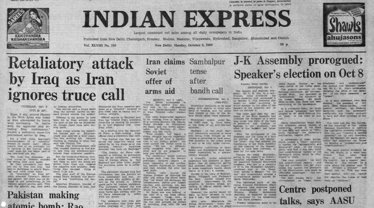 Forty Years Ago, October 6, 1980: J&K speaker election | The Indian Express