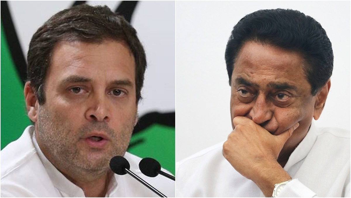 Congress leader Rahul Gandhi (Left) and Kamal Nath.
