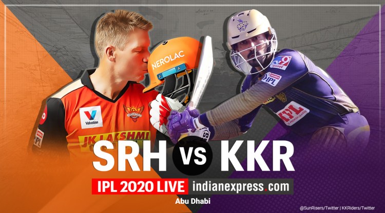 IPL 2020, SRH vs KKR Live Score: Sunrisers Hyderabad vs Kolkata Knight Riders.
