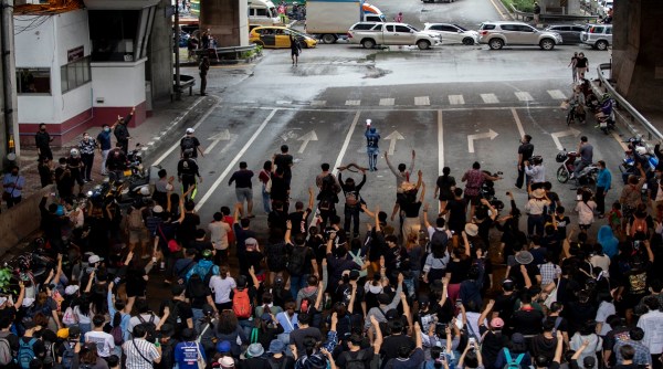 Bangkok protests, Thailand protests, Bangkok anti-government protests, Bangkok transit systems shutdown, Bangkok protest social media, Prayuth Chan-ocha, Prime Minister of Thailand, Prayuth Chan-ocha protests, air trains from Bankok, Thai police protests