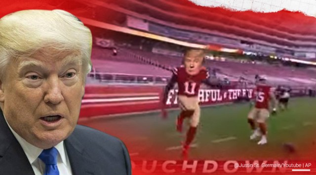 Trump campaign video shows him scoring touchdown against COVID-19 ...