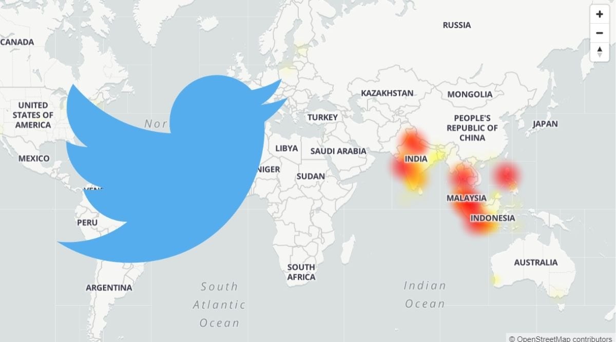 (Image: Twitter logo, DownDetector)