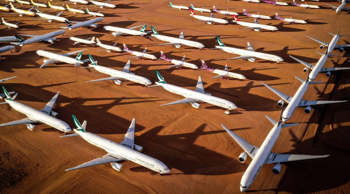 Airplane Parking Lot In Middle Of Nowhere Has Never Been Busier Business News The Indian Express