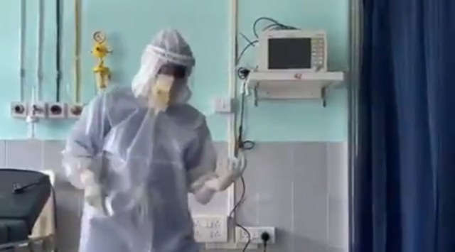Doctor, PPE kit, Viral video, doctor dancing in PPE kit, dancing in protective gear, Assam news, Trending news, Indian Express news