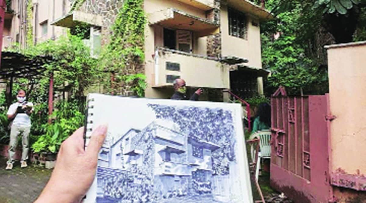 Bhandarkar Road, Bhandarkar Road post independence bungalow, pune artists, Bhandarkar Road post independence bungalow razing, pune news, indian express news