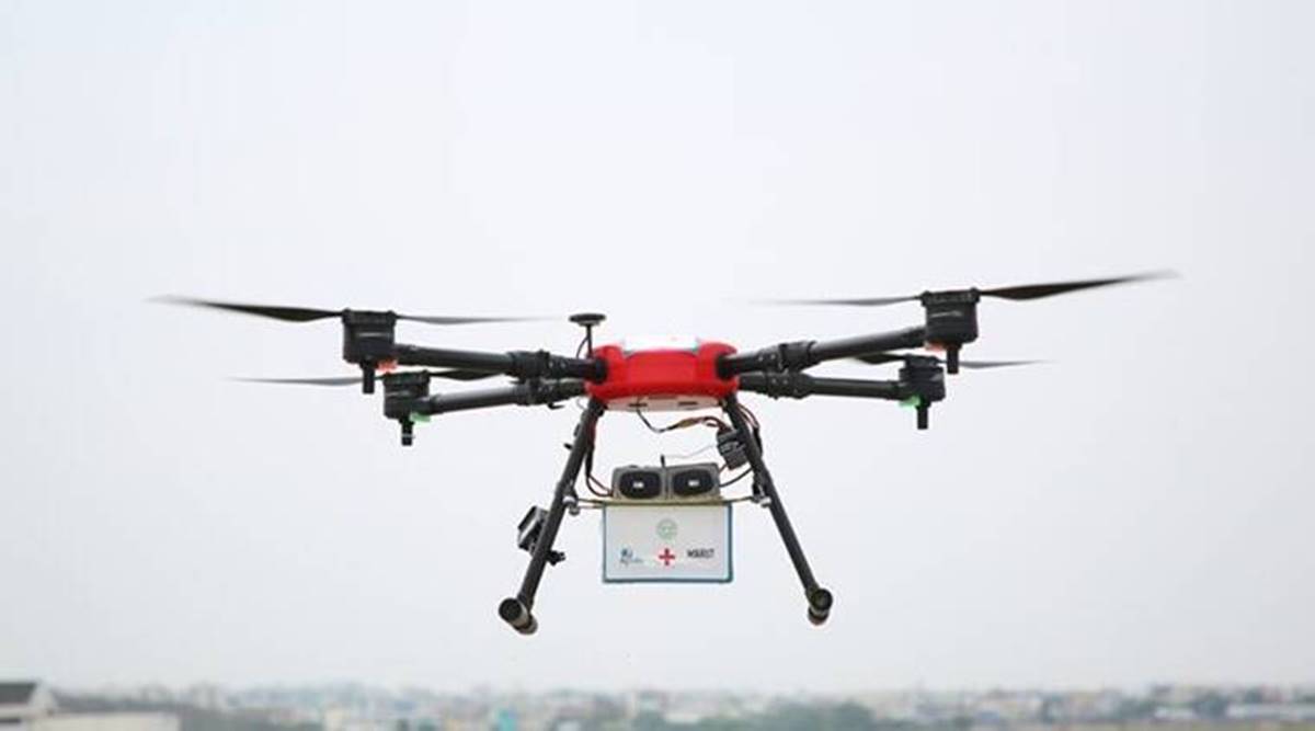 drone sightings over sensitive areas, drone sightings in Gadchiroli, Maharashtra Police alert, Gadchiroli police, Nagpur news, Maharashtra news, Indian express news