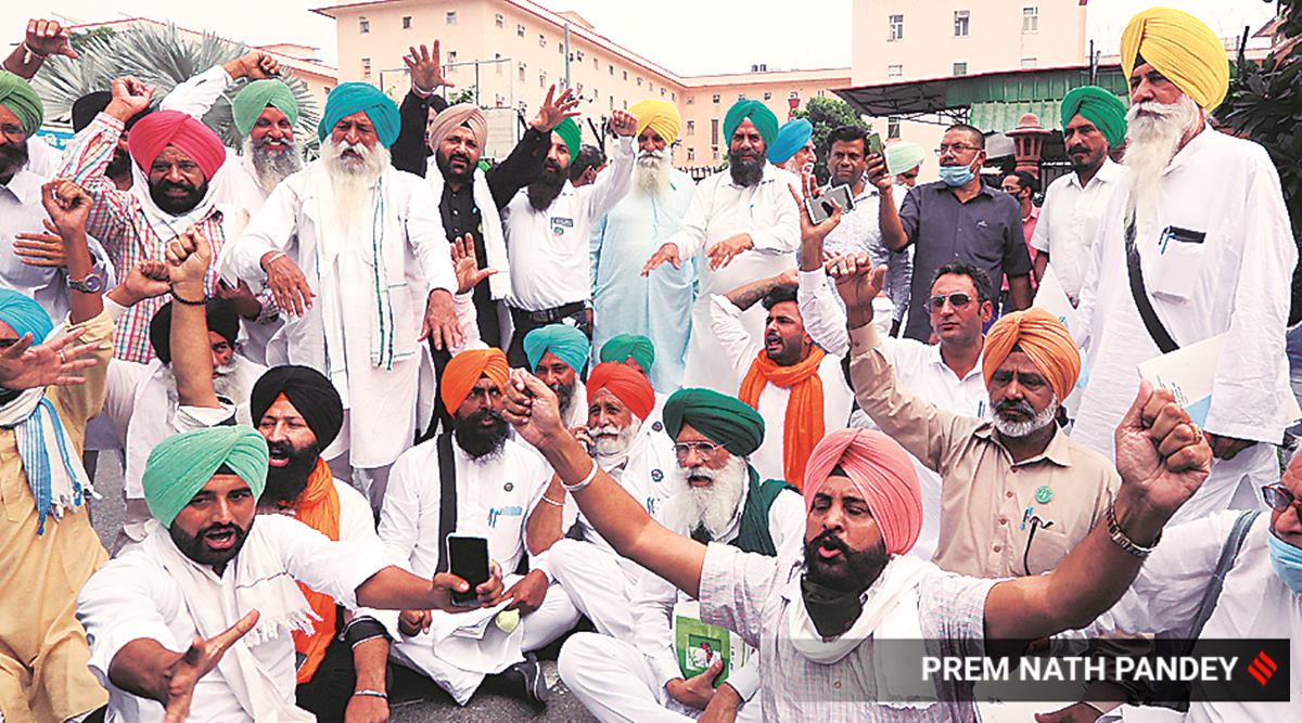 farmers protest, farm bills, punjab farmers, government on farm bills, indian express