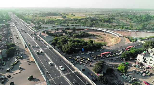 (Above) An overview of the Shastri Park flyover; (right) CM at the inauguration.