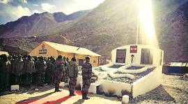On Ladakh road, Army memorial for 20 soldiers killed in Galwan
