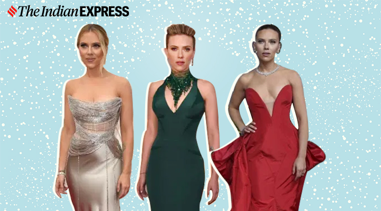 Scarlett Johansson Turns Heads in Plunging Black Dress and Smoky Eyes