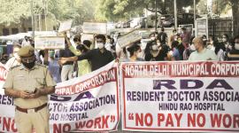 Delhi doctors, Delhi news, Delhi doctors salary, doctors salary strike, MCD hindu rao hosiptal, MCD employees strike, indian express