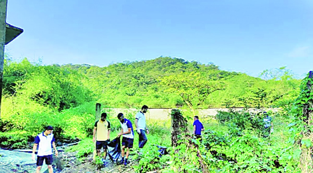 INS Shivaji, INS Shivaji cleanness campaign, INS Shivaji tree plantation drive, Swacchata Hi Seva campaign, indian express news