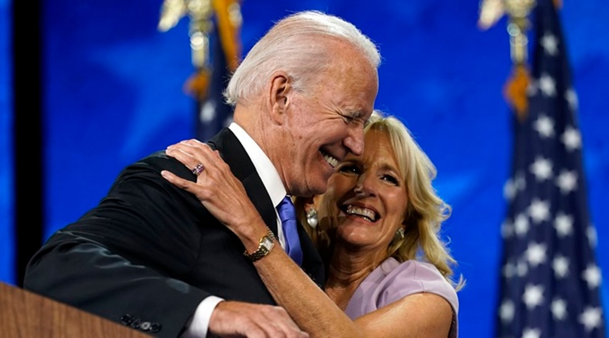 US presidential election: Democratic nominee Joe Biden and his wife ...