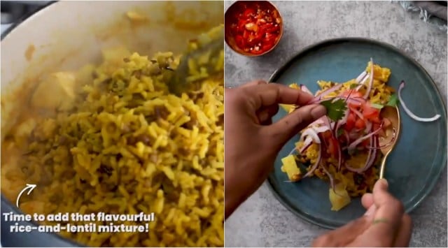 biryani, wrong biryani recipe, bad biryani recipe, food 24 biryani recipe, biryani with daal, weird food news, viral news, indian express