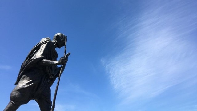 A statue of Mahatma Gandhi at the Ferry Building in San Francisco. (Express photo by Nandagopal Rajan)