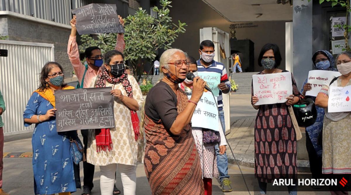 hathras victim, hathras rape, up crime, pune protests, up congress, indian express