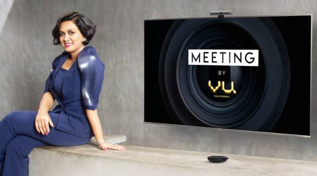 meeting by vu, vu workstyle, vu video conferencing tv, vu ceo devita saraf, vu video conference software, vu video conference tv features, vu video conference tv camera, vu video conference tv specifications