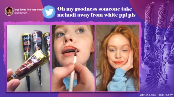 mehendi stain, heena stain, henna lips, mehendi on lips, heena lipstain, mehendi lipstain, mehendi lips, viral news, odd news, indian express