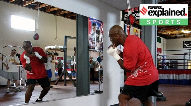 Mike Tyson, Mike Tyson roy jones jr fight, Mike Tyson return, Mike Tyson fight, Indian Express 