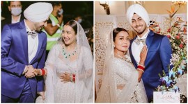 neha kakkar wedding photos, neha kakkar, neha kakkar reception, neha kakkar wedding, neha kakkar marriage, neha kakkar husband, neha kakkar rohan preet singh,