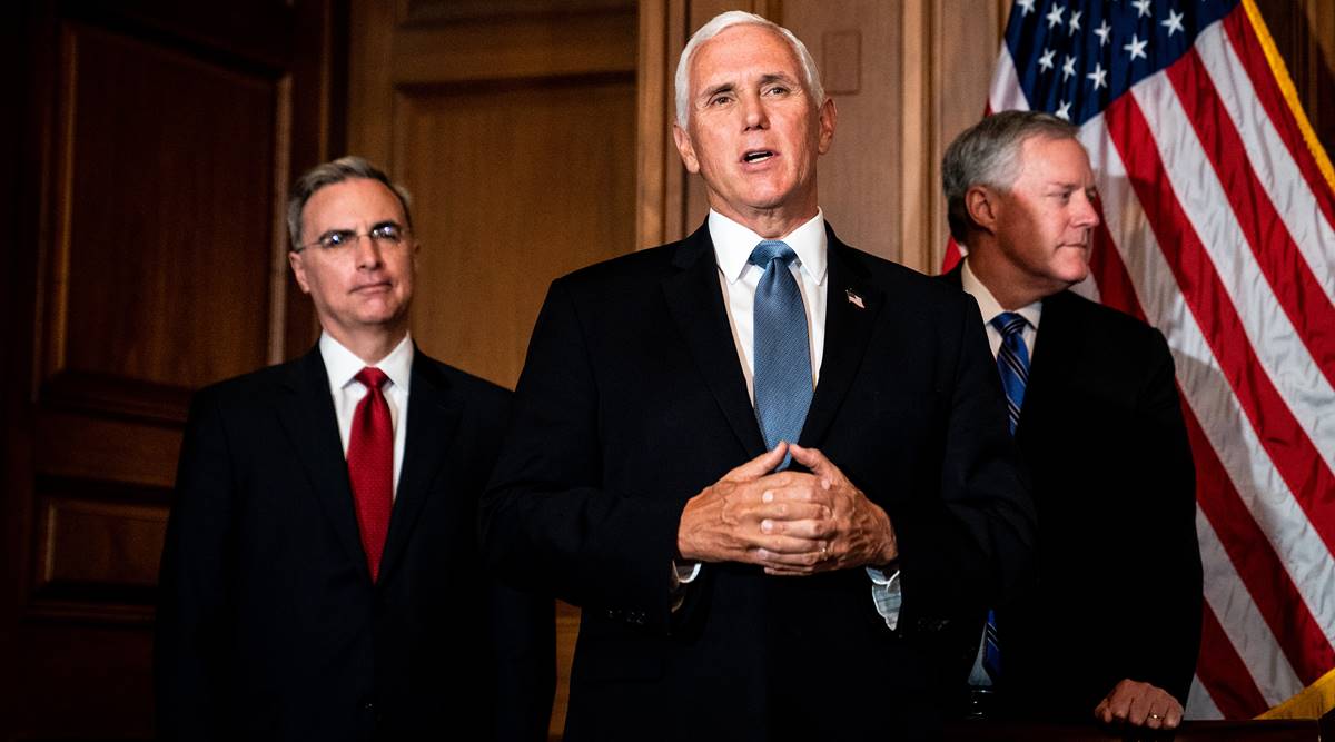 Mike Pence, Mike Pence campaign, Mike Pence Vice President campaign, Donald Trump, Donald Trump coronavirus, Trump covid, World news, Indian Express