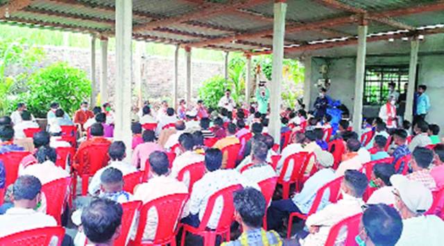 Gujarat assembly bypoll, Christian vote bank, Ganpat Vasava, BJP hods meeting, Surat news, Gujarat news, Indian express news