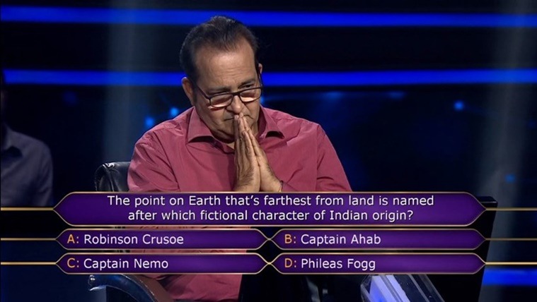 kbc questions, point nemo, nemo, captain nemo, indianexpress.com, indianexpress, pradeep kumar sood, KBC 12 episode 6, pradeep kumar sood quit KBC, 25 lakh question, kbc 12 questions,