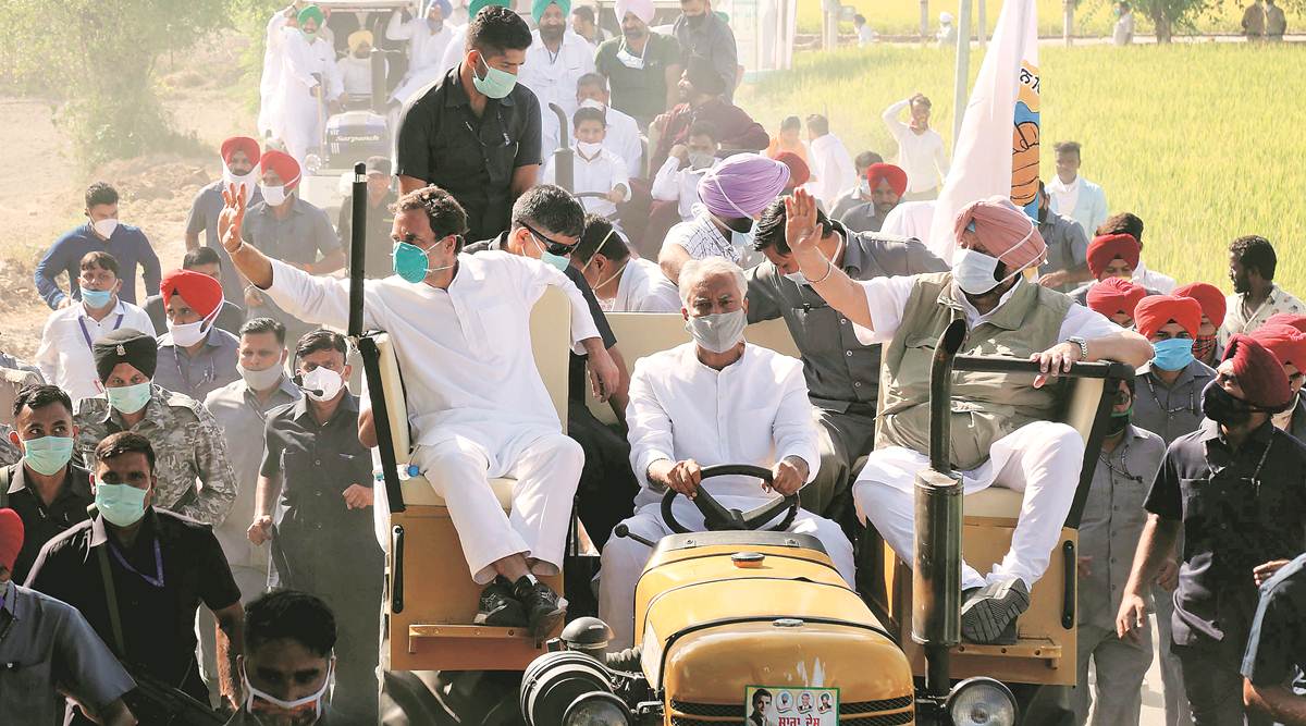 At Congress Punjab tractor rally, Rahul Gandhi vows to rip farm laws | India News,The Indian Express