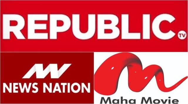 The police have named the “owners” of Republic TV, News Nation, Mahamovie, and one Rocky as wanted accused in the case.  (Source: Republic TV/News Nation/Mahamovie)