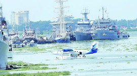 gujarat sea plane service, Sabarmati Riverfront. sea plane connecting Sabarmati Riverfront to statue of unity, seaplane from maldives arrives in gujarat, indian express news