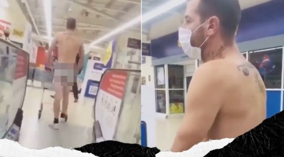 Man walks into store in underwear and mask to protest ban on sale of  non-essential items