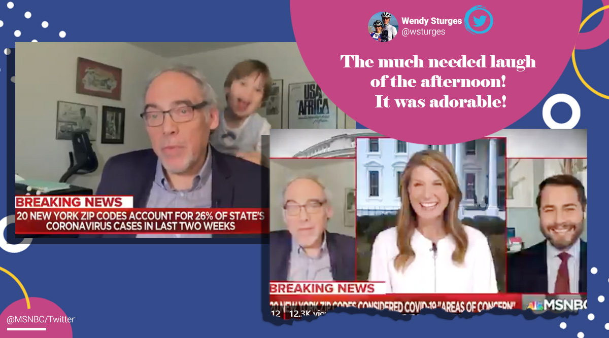 Doctor, Interview, grandson interruption, toddler interrupts TV interview, Irwin Redlener  interview grandson interruption, toddler interruption MSNB channel interview, COVID-19 discussion, Viral video, trending news, Indian express news