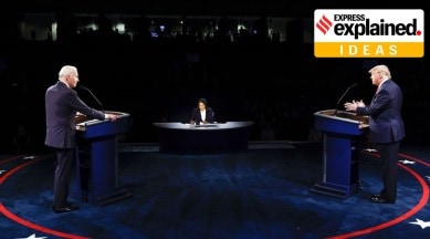 US elections, US presidential elections, US elections 2020, US presidential elections 2020, Donald Trump, Joe Biden, US elections presidential debate, US presidential debate, Trump Biden presidential debate, Explained Ideas, Express Explained, Indian Express