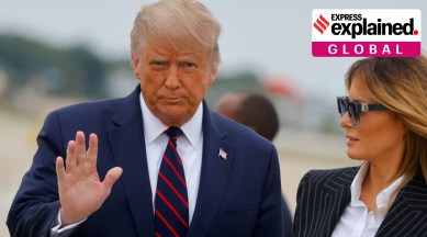 Donald Trump, Donald trump covid positive, Donald trump coronavirus positive, us presidential elections, us president post elections, indian express