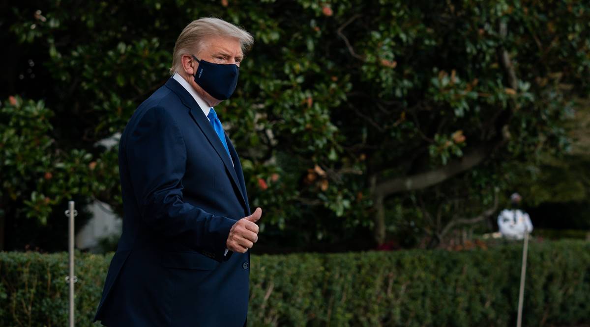 Donald Trump, Donald Trump coronavirus, Donald Trump covid treatment, Donald Trump steroid, Donald Trump doctors, Sean Conley, indian express