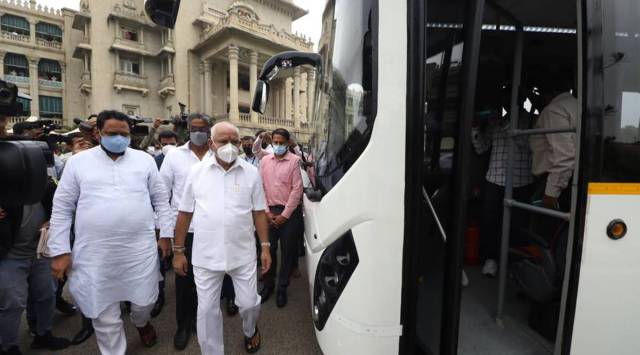 Bangalore electric buses, e-buses Bengaluru, electric buses india, B S Yediyurappa, Laxman Savadi, Bangalore traffic, Bengaluru traffic, Bengaluru news, Bangalore news, indian express