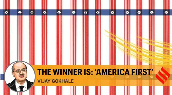 Whether or not America withdraws from the world, American leadership, as we know it, might be over. America will become more transactional and less generous. (Illustration by C R Sasikumar)
