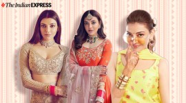 kajal aggarwal, kajal aggarwal wedding photos, kajal aggarwal wedding photos, kajal aggarwal reception, photos, indian express, indian express news