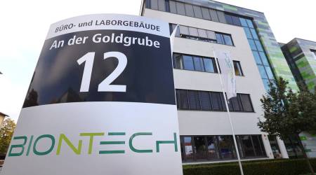 The headquarters of German biotech firm BioNTech is photographed in Mainz, Germany (Reuters/File)