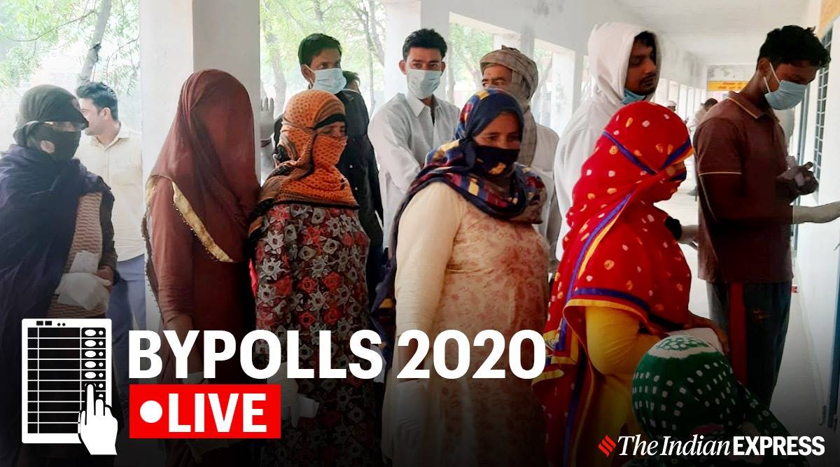 Polling underway in Haryana's Baroda (Express Photo)