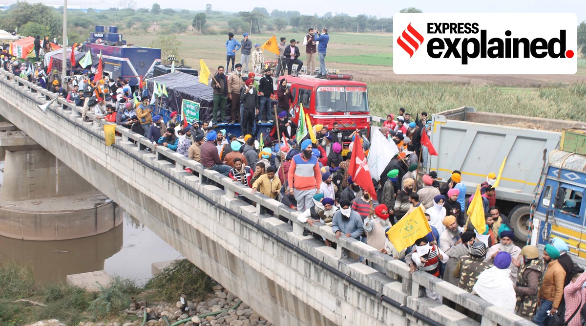 Punjab farmer protest, Haryana farmer protest, Delhi farmer protest, Delhi Chalo, Dilli Chalo, Indian Express