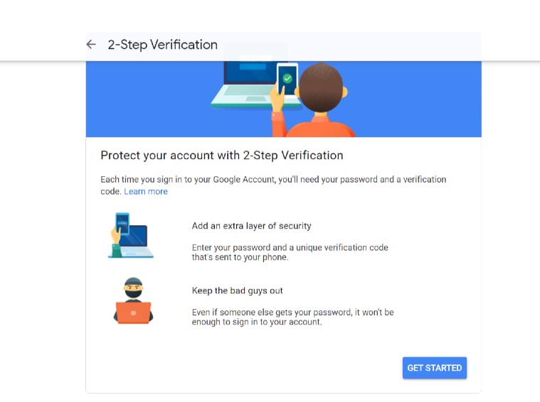 How to enable two-factor authentication for a Gmail account