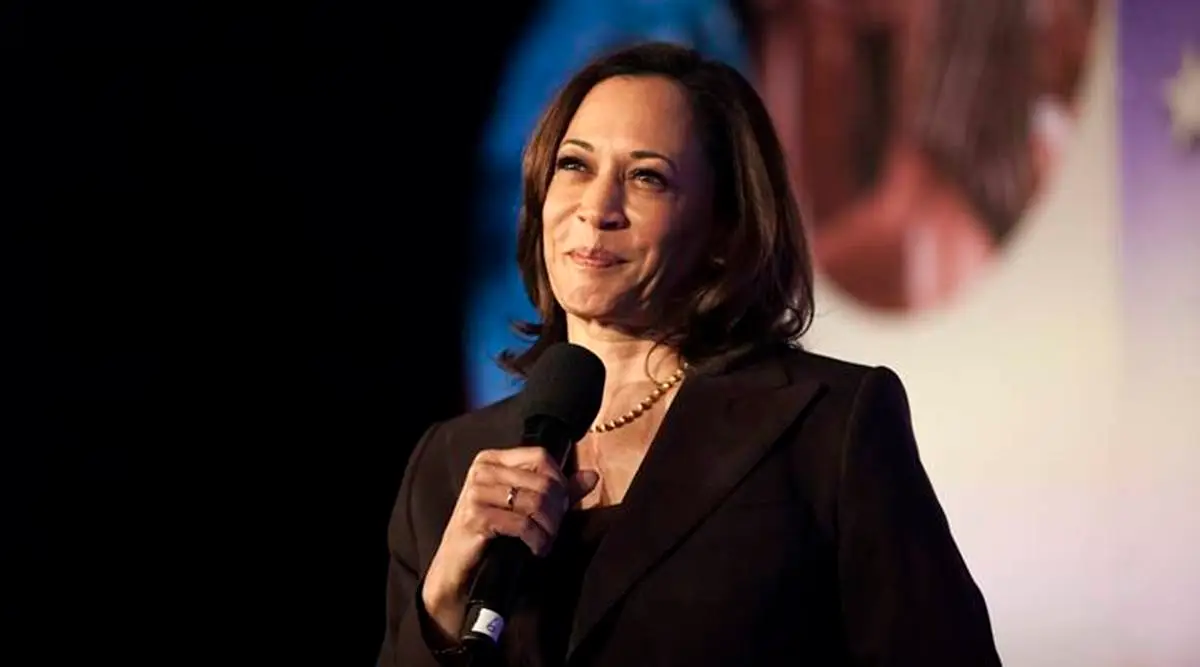 Kamala Harris, Kamala Harris video with grand niece, Kamala Harris viral video, Kamala Harris in US Presidential elections 2020, indian express news