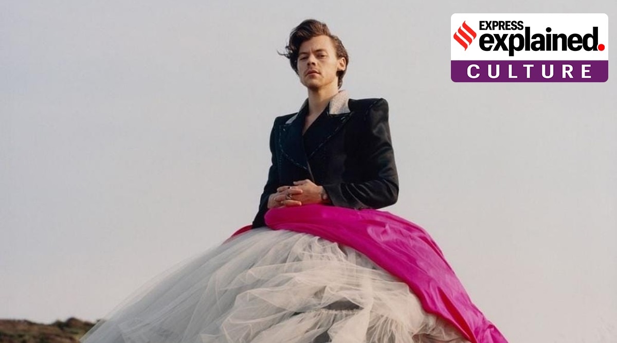 harry styles photoshoot dress